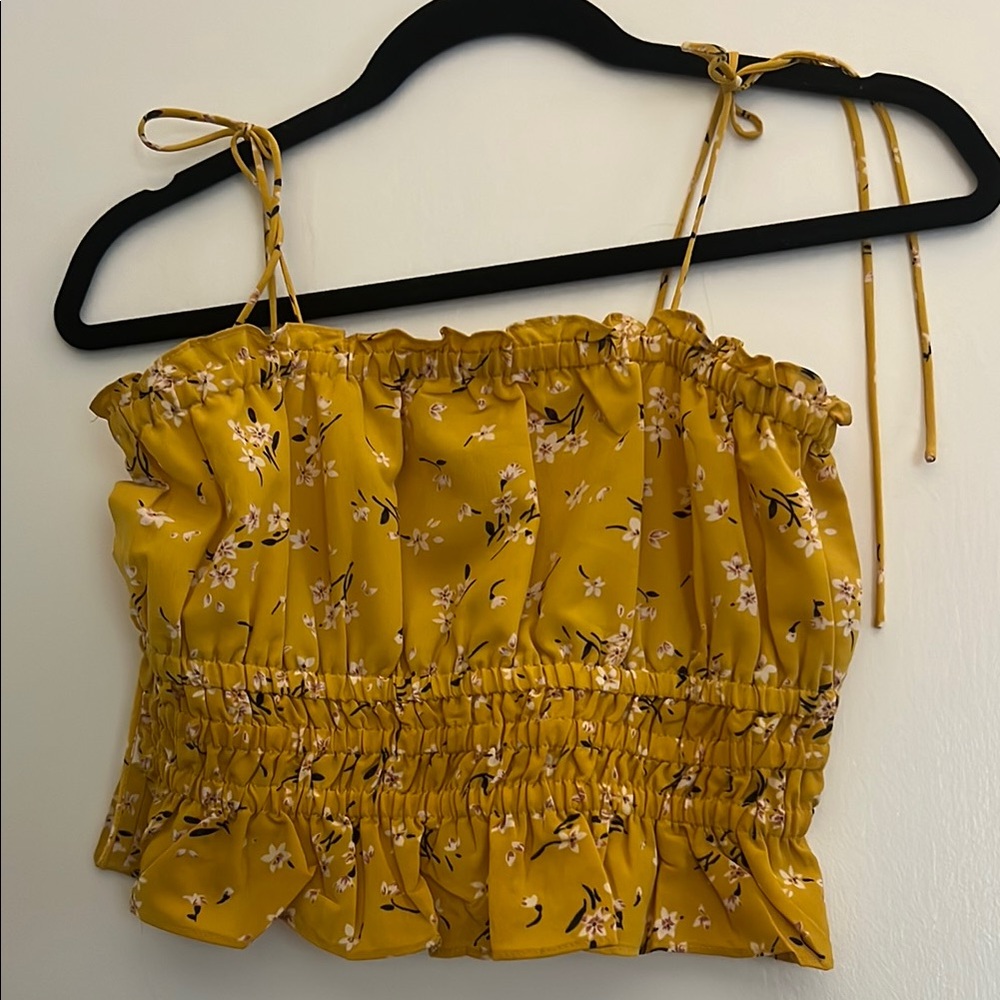 Floral Yellow Women's Top